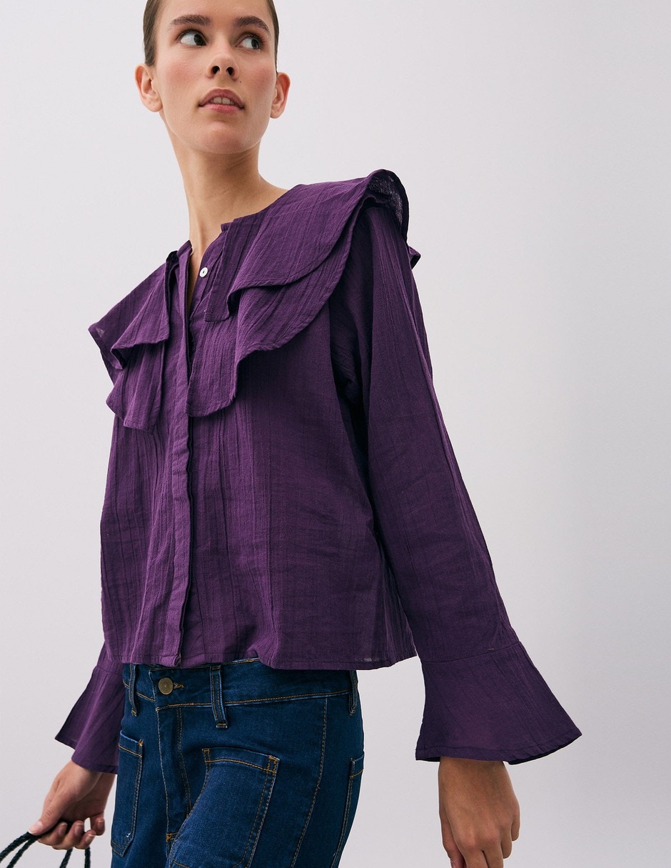 Blusa manga larga para mujer 4