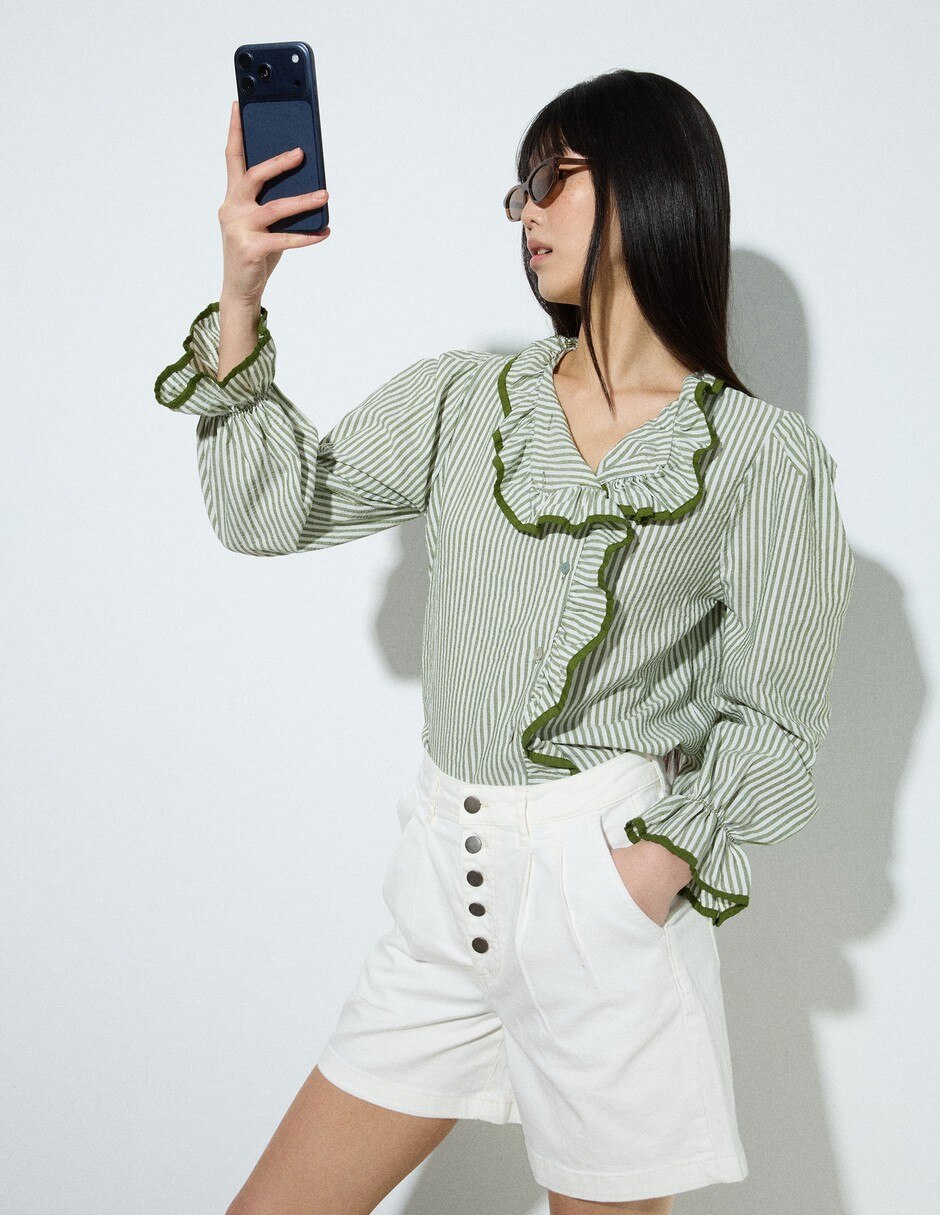Blusa manga larga para mujer 3