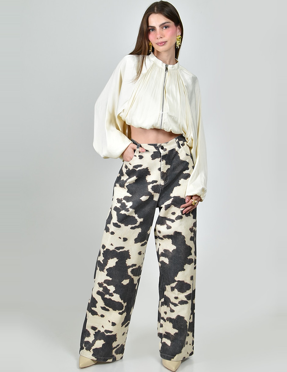 Jeans/Jegging/Jeans jogger Regular Wide leg Cintura alta P-HYF-269496-NEGRO No aplica para mujer 2