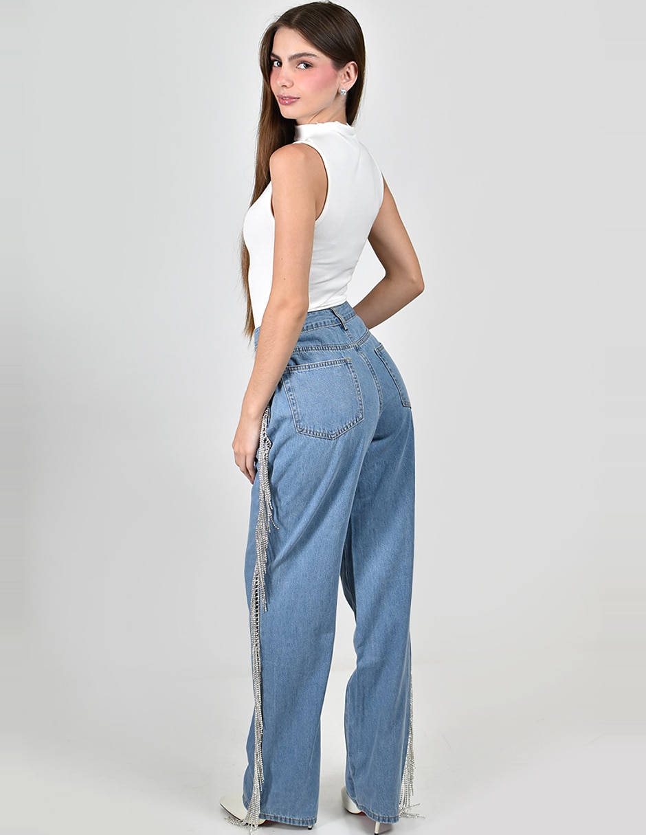 Jeans straight cintura alta para mujer 5