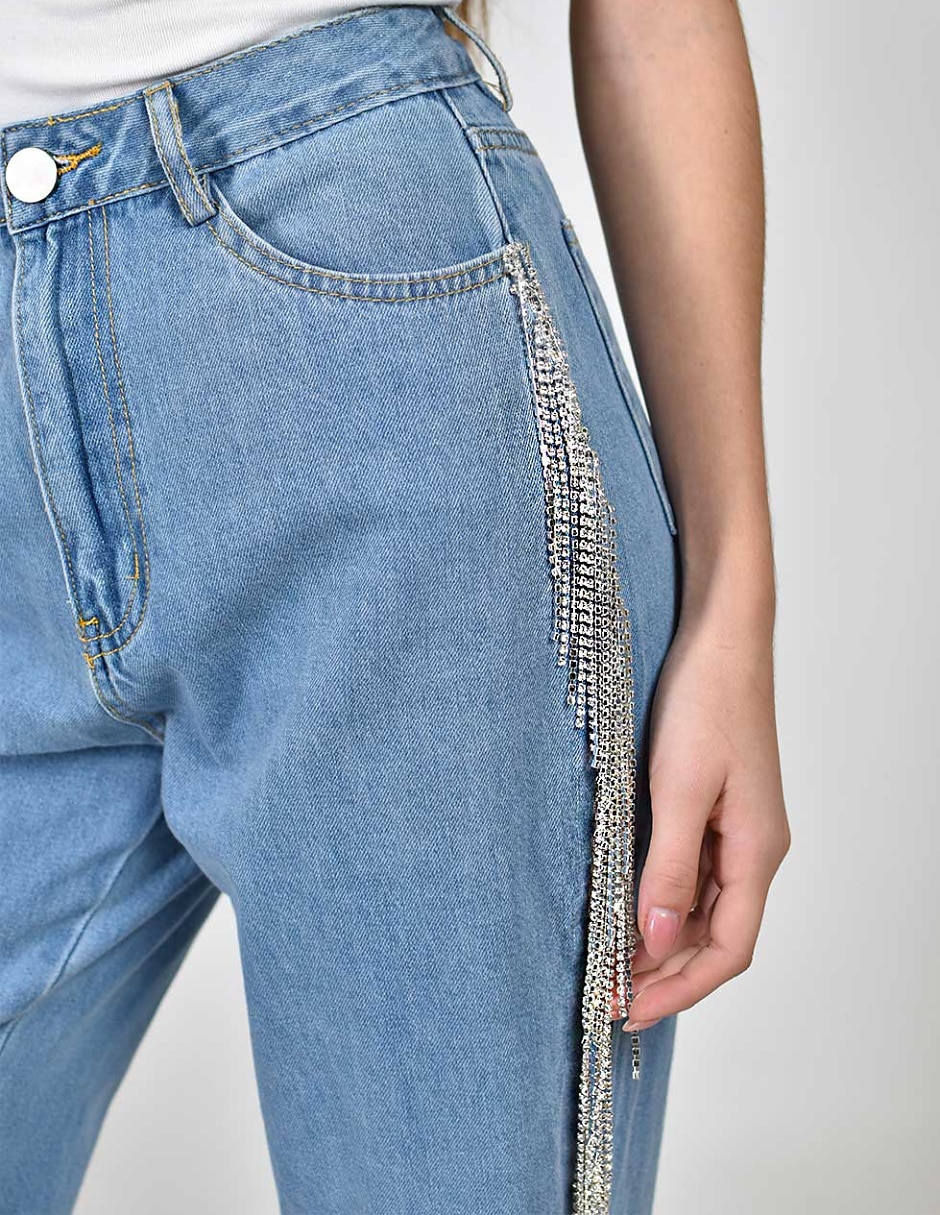 Jeans straight cintura alta para mujer 4