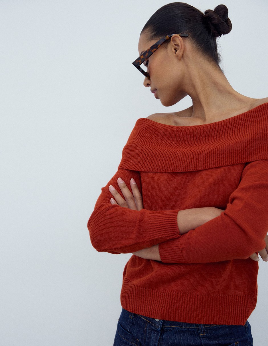 Suéter cuello simulado para mujer 2