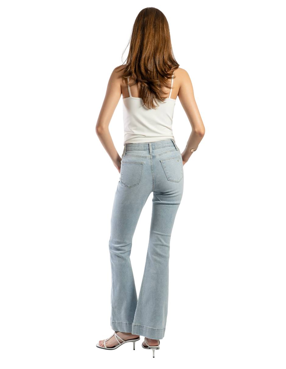 Jeans/Jegging/Jeans jogger Regular Flare Cintura alta para mujer 5