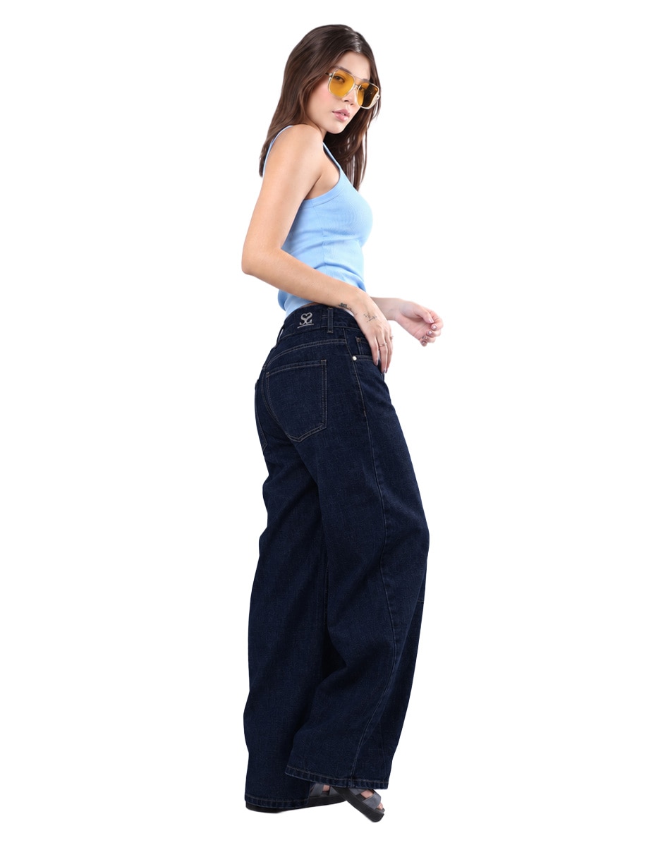 Jeans relaxed wide leg para mujer