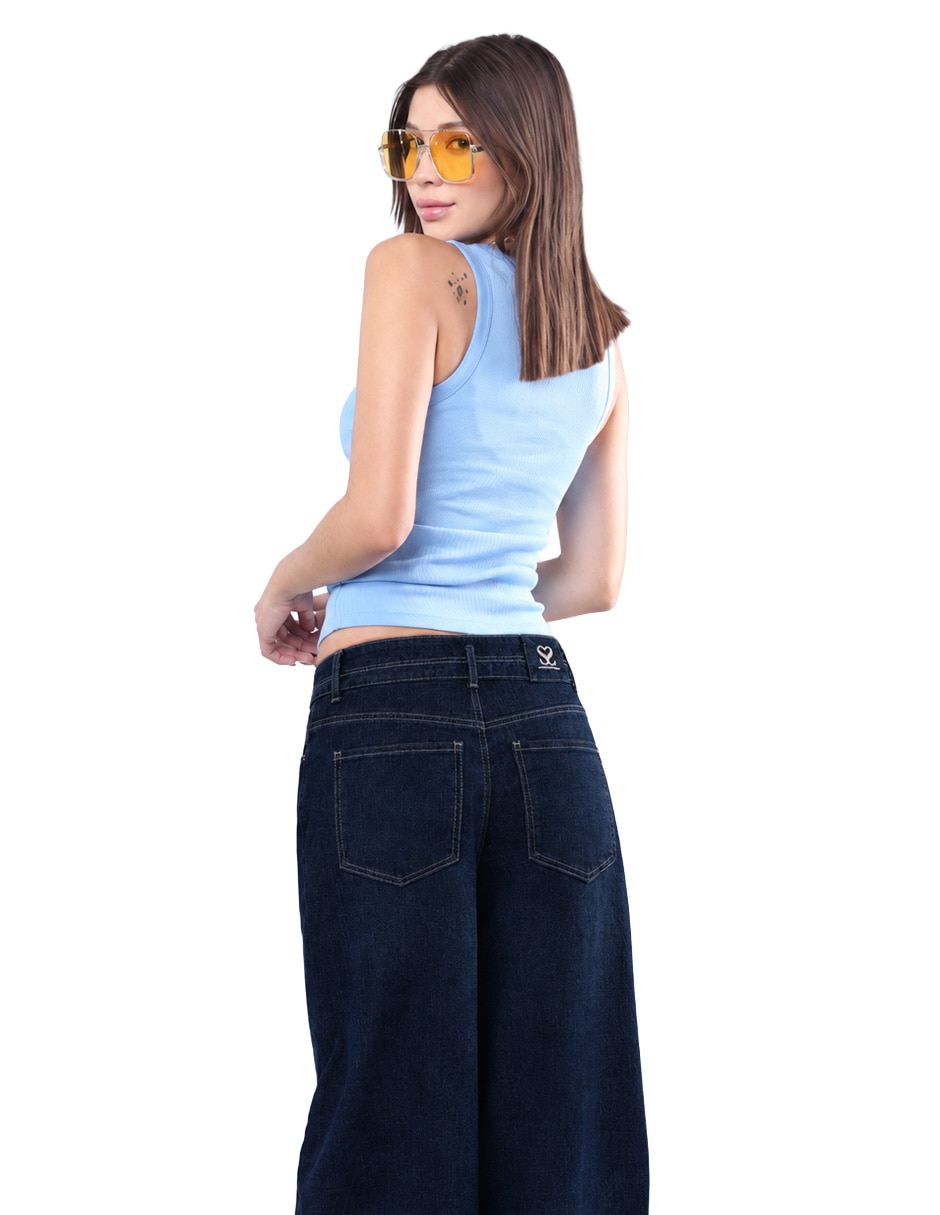 Jeans relaxed wide leg para mujer 5