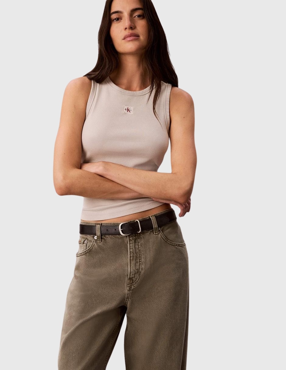 Playera manga Sin colección cuello Redondo para mujer 3