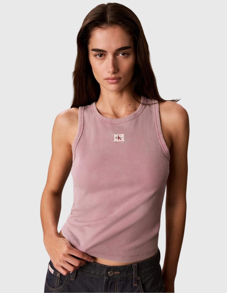 Playera manga Sin colección cuello Redondo para mujer
