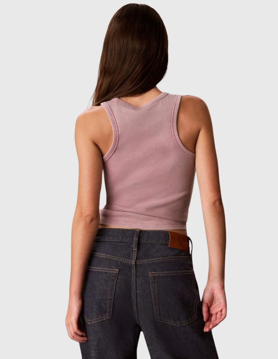 Playera manga Sin colección cuello Redondo para mujer 4