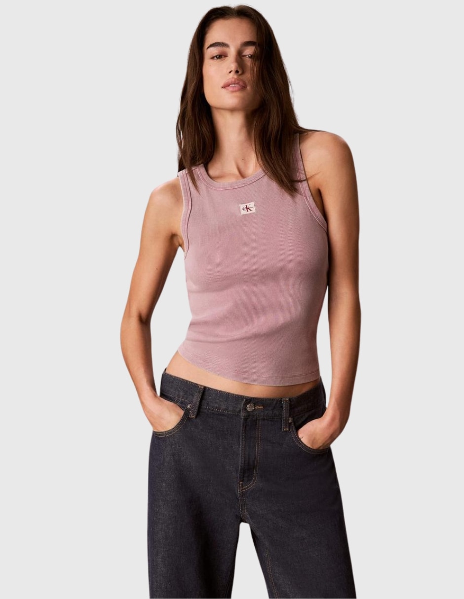 Playera manga Sin colección cuello Redondo para mujer 5