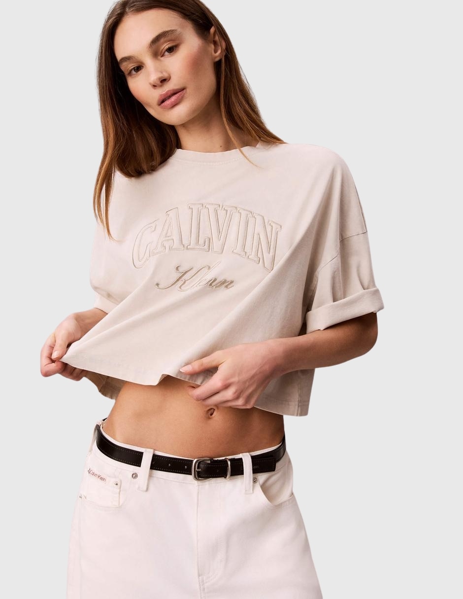 Playera manga Sin colección cuello Redondo para mujer 3