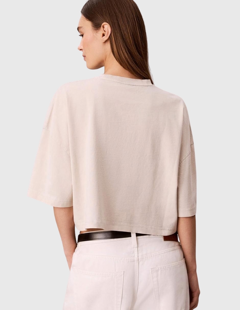 Playera manga Sin colección cuello Redondo para mujer 5