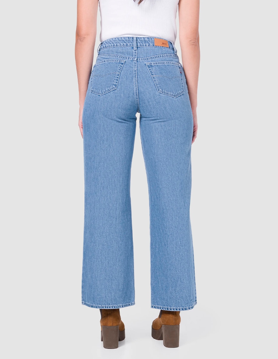 Jeans relaxed wide leg wide leg para mujer 2