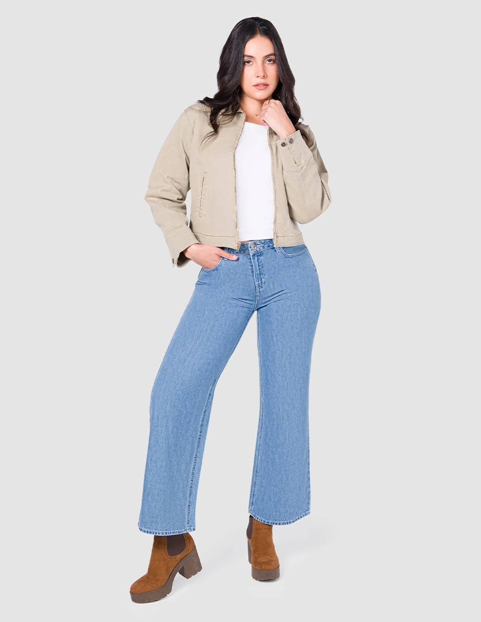 Jeans relaxed wide leg wide leg para mujer 4