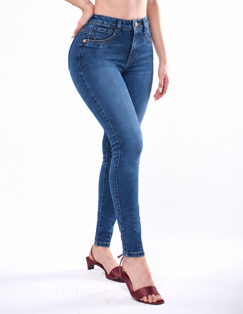 Jeans/Jegging/Jeans jogger Regular Super skinny Media cintura SB4825C Otoño para mujer