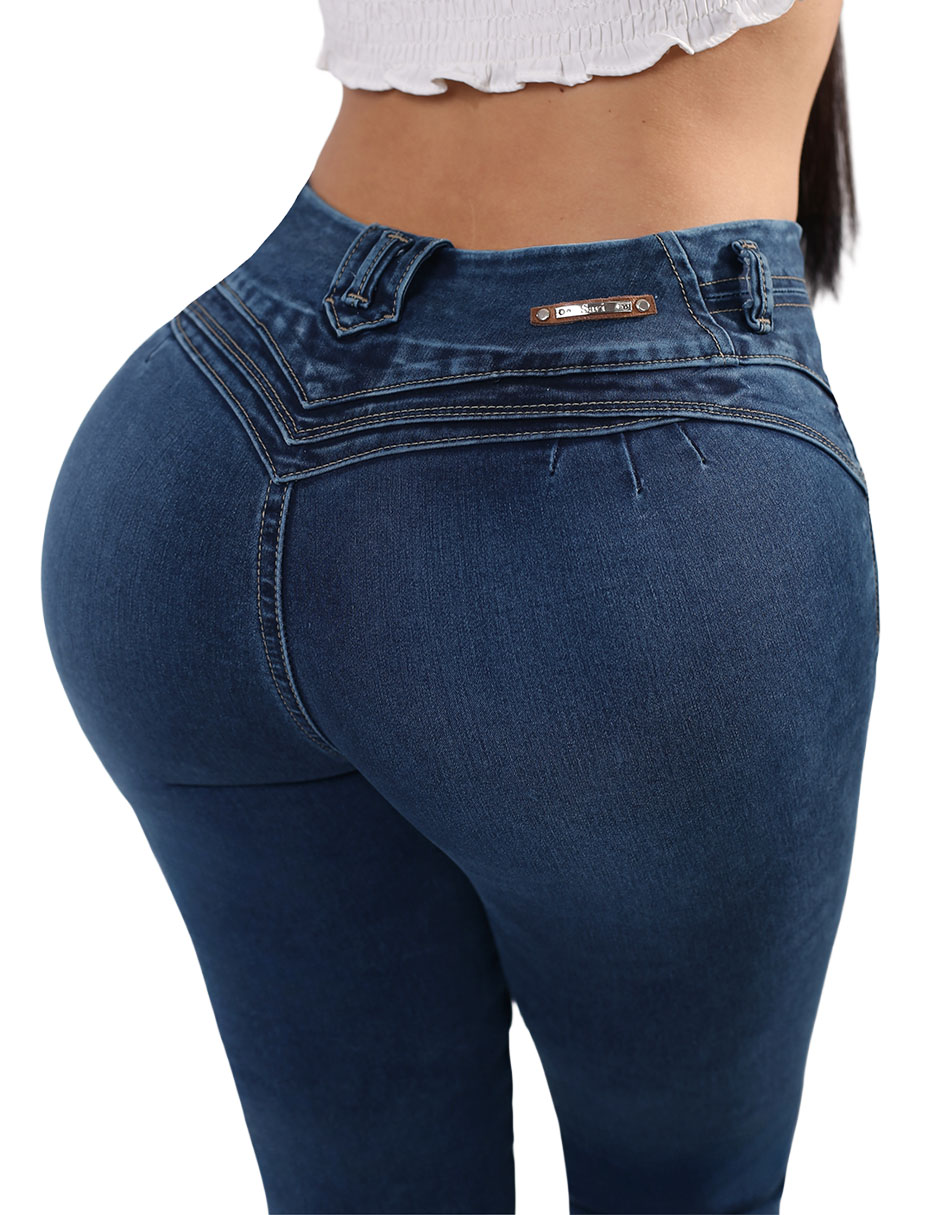 Jeans/Jegging/Jeans jogger Regular Super skinny Media cintura S4803 Otoño para mujer