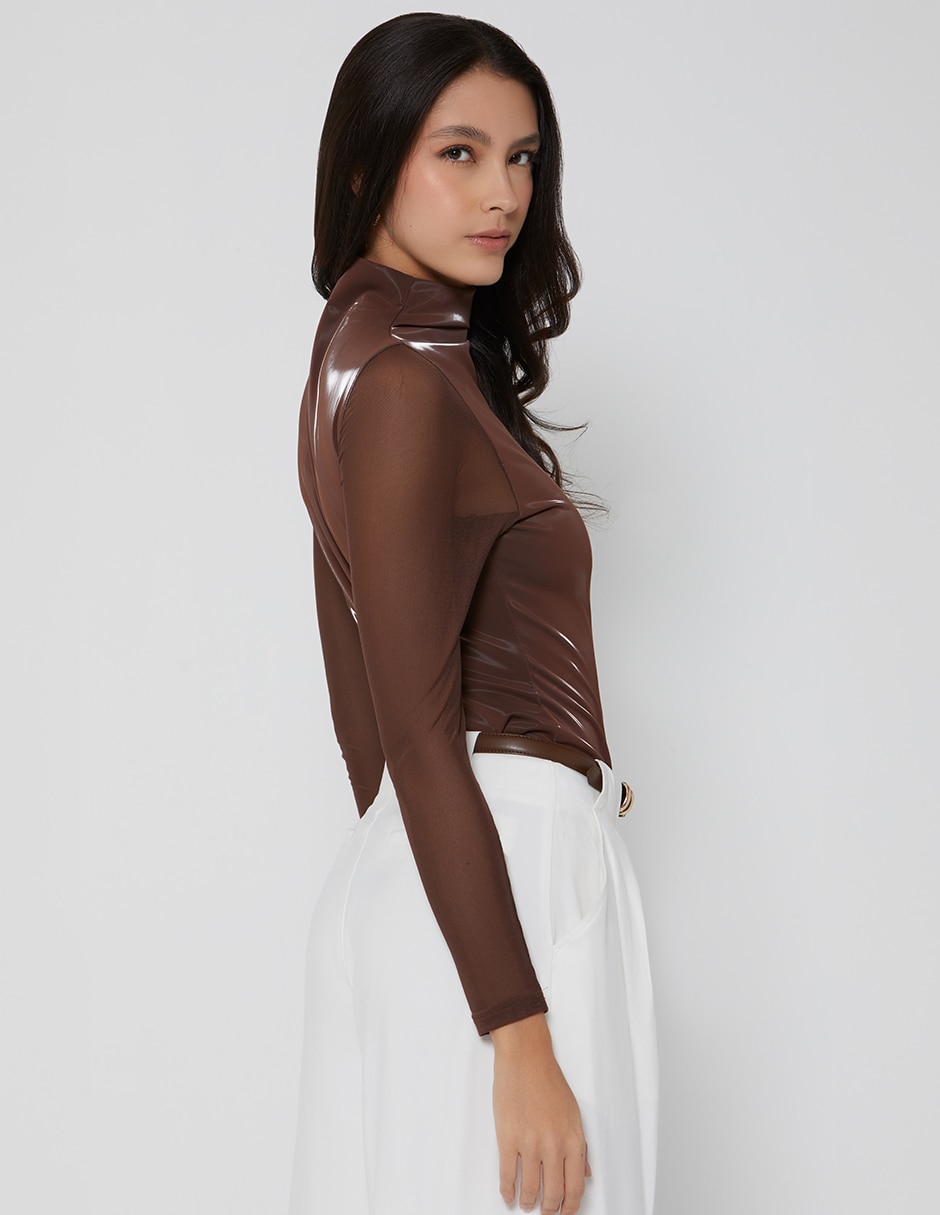 Blusa Sin familia o colección manga Larga para mujer 5