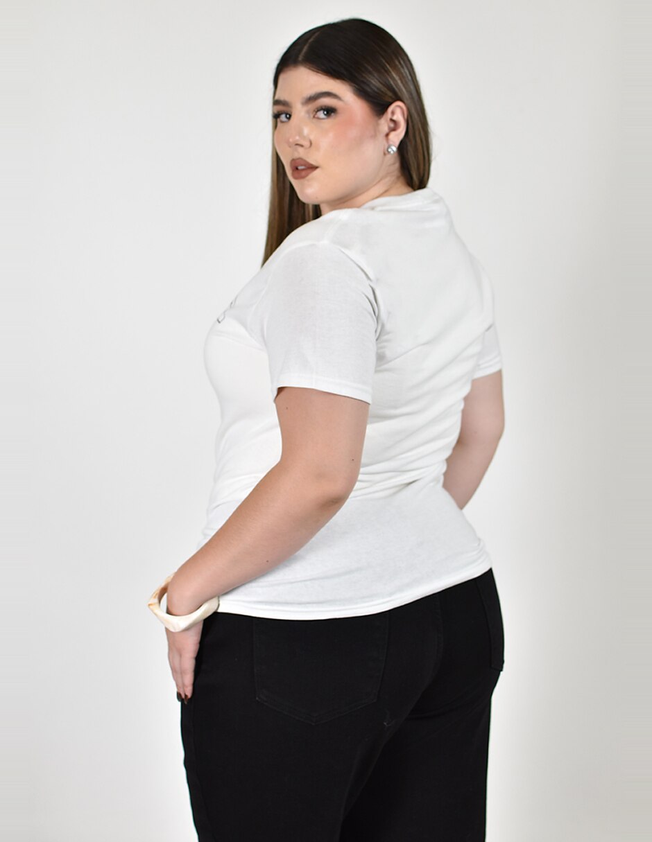 Playera manga No aplica cuello Redondo para mujer 3