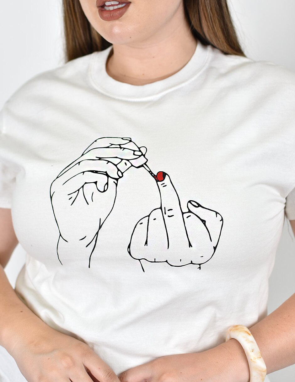 Playera manga No aplica cuello Redondo para mujer 4