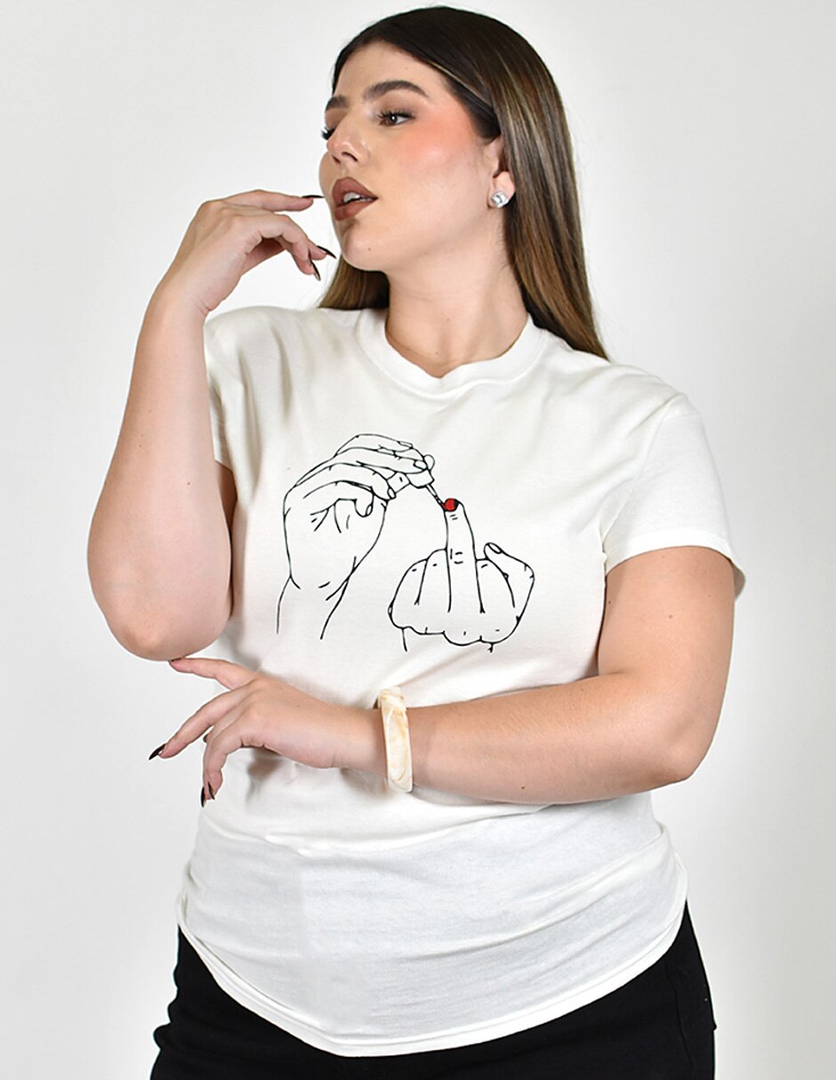 Playera manga No aplica cuello Redondo para mujer 5
