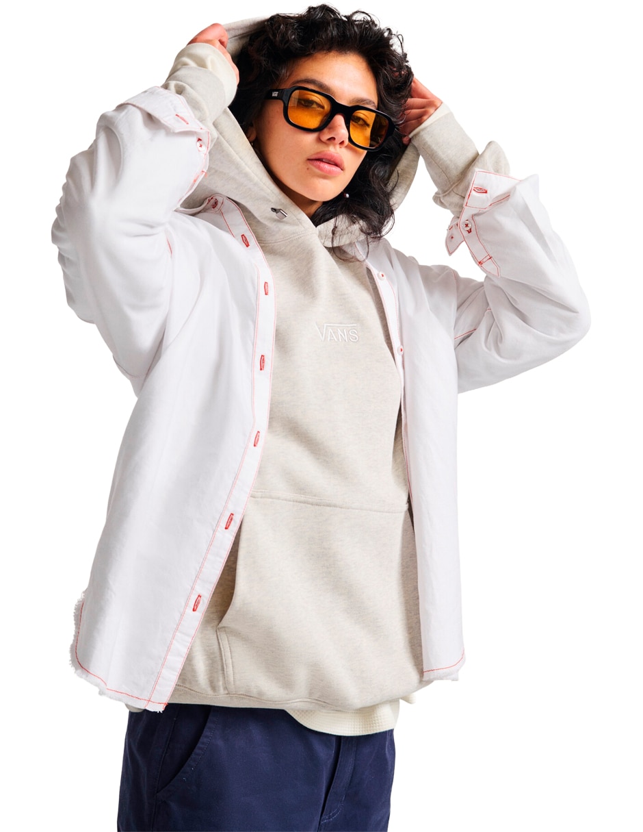 Camisa de algodón manga larga para mujer