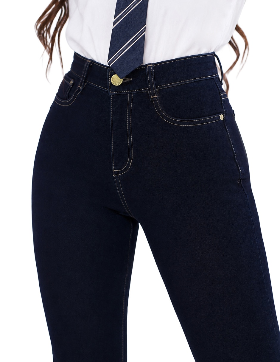 Jeans/Jegging/Jeans jogger Regular Skinny Media cintura SE4812 Otoño para mujer