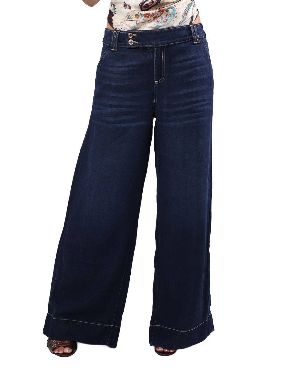Jeans/Jegging/Jeans jogger Relaxed Wide leg Media cintura S4790 Otoño para mujer