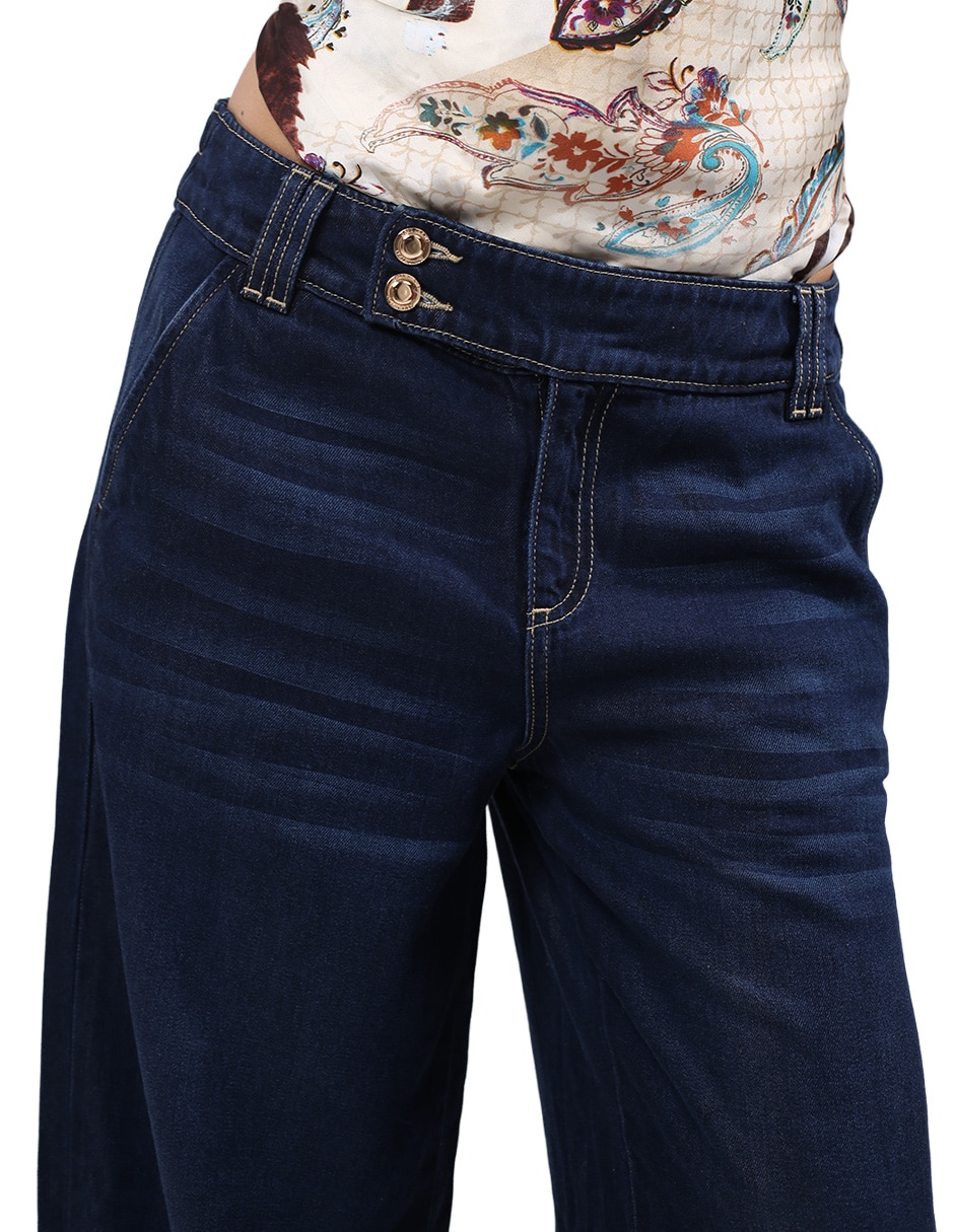 Jeans/Jegging/Jeans jogger Relaxed Wide leg Media cintura S4790 Otoño para mujer 4
