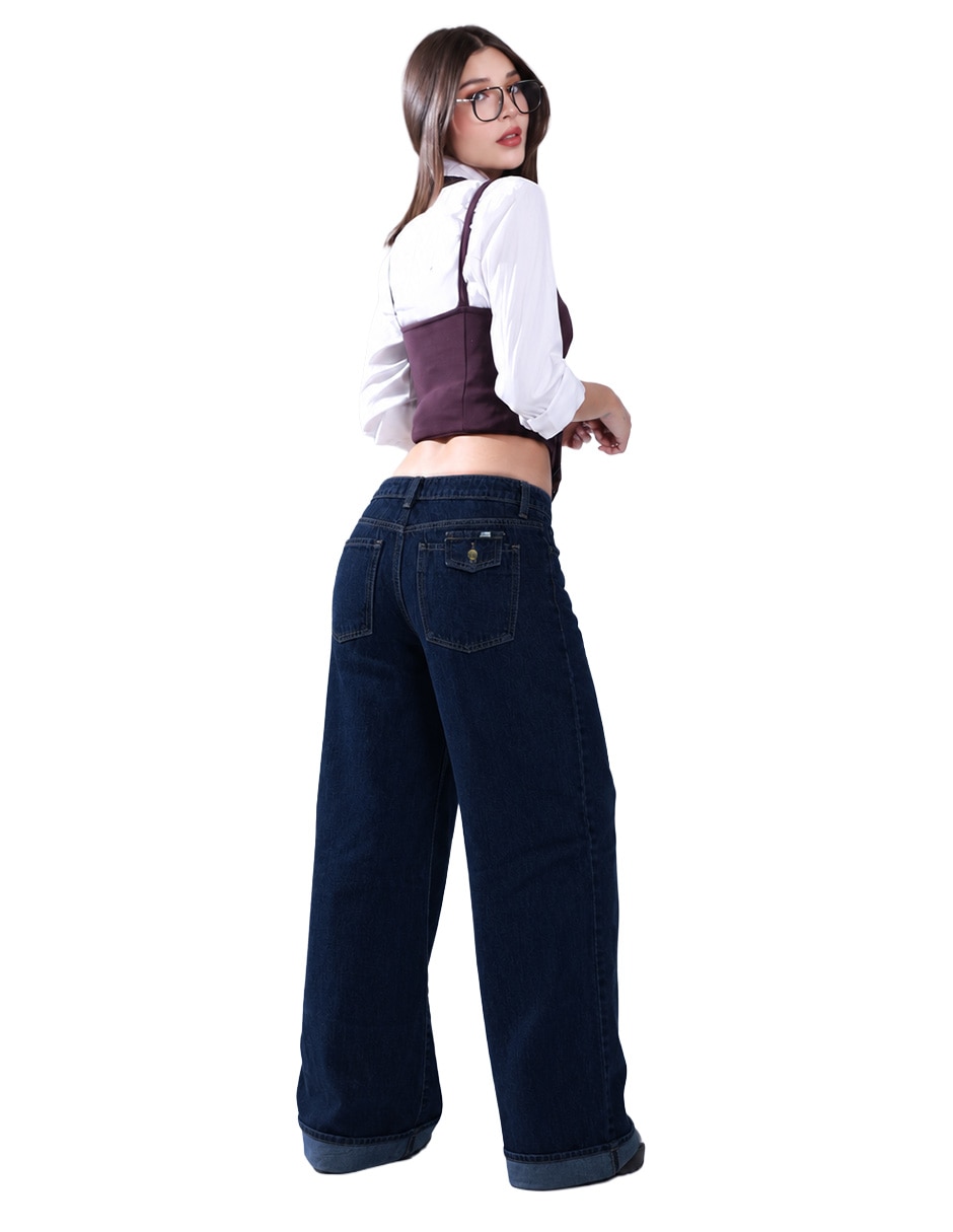 Jeans/Jegging/Jeans jogger Relaxed Straight Cintura baja SB4831 Otoño para mujer