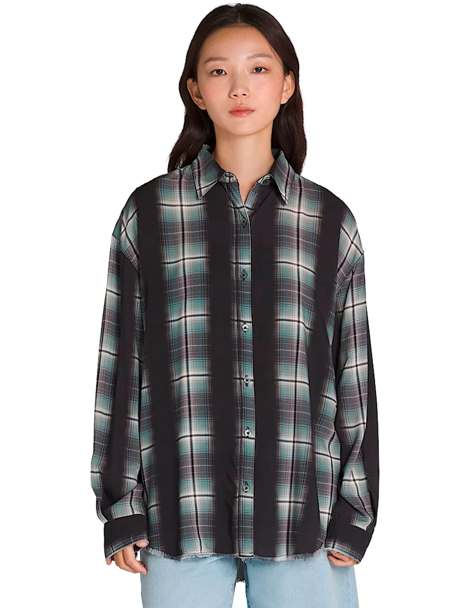 Camisa de algodón manga larga para mujer