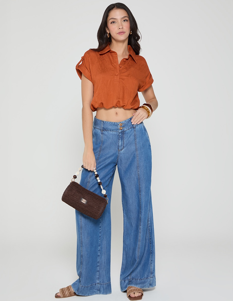 Top cuello camisero 2