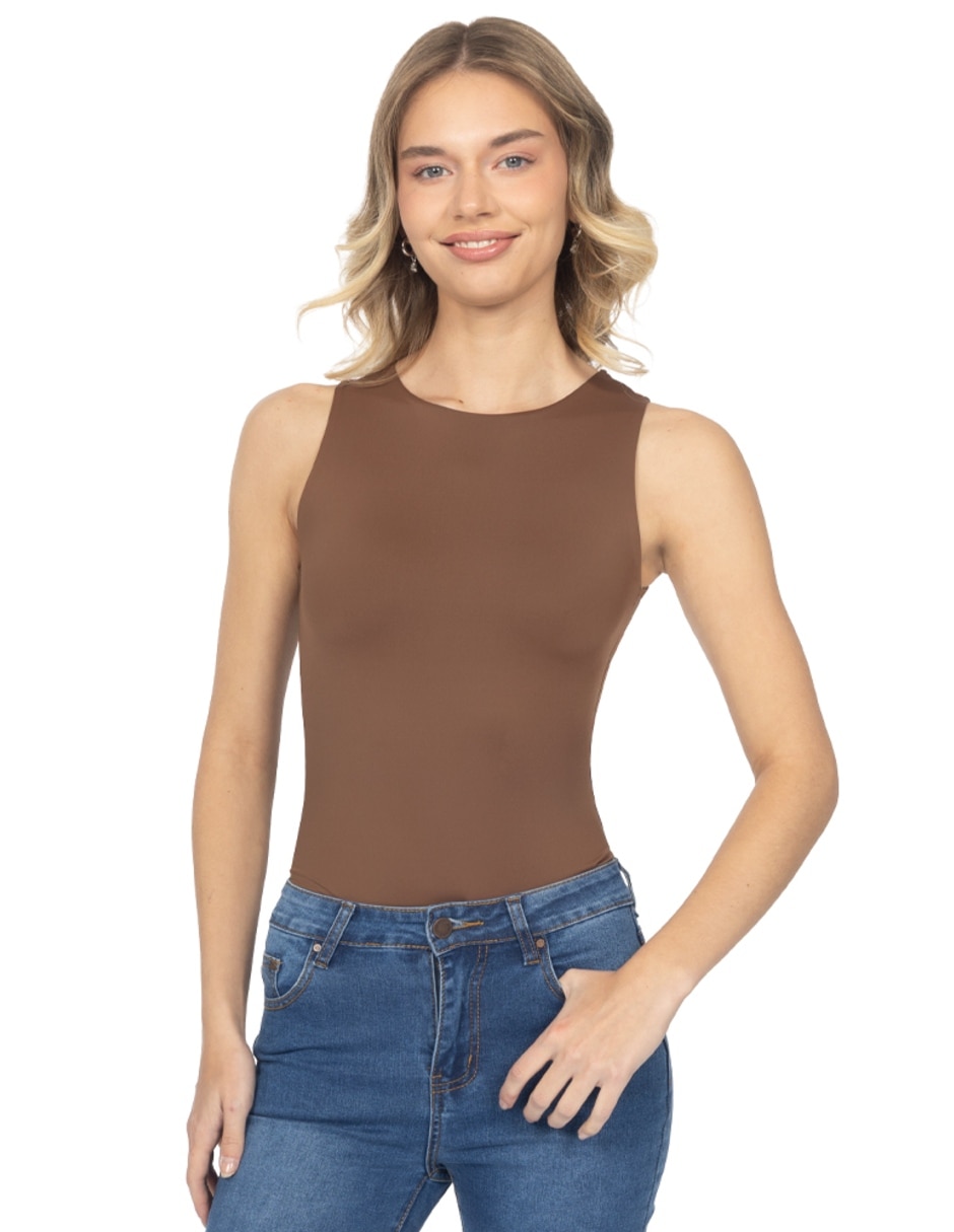 Playera tank manga cuello Redondo para mujer