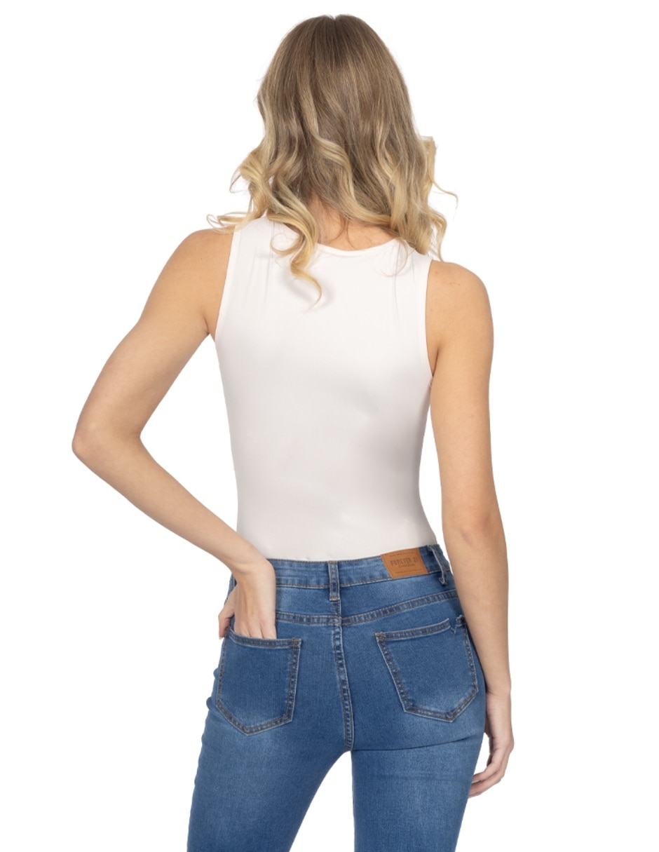 Playera tank manga cuello Redondo para mujer 3
