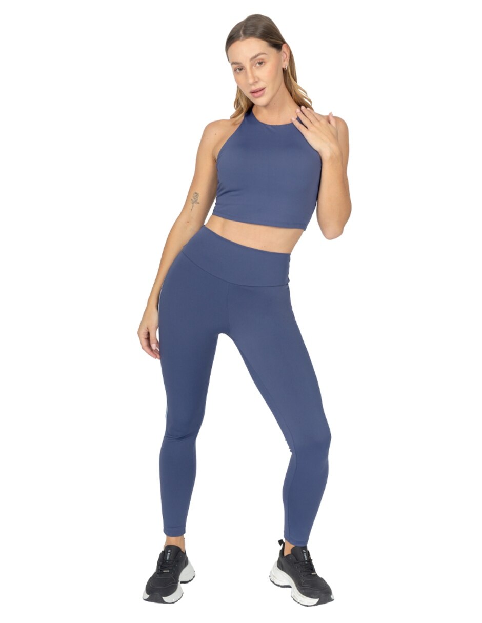 Playera tank manga cuello Halter para mujer 4