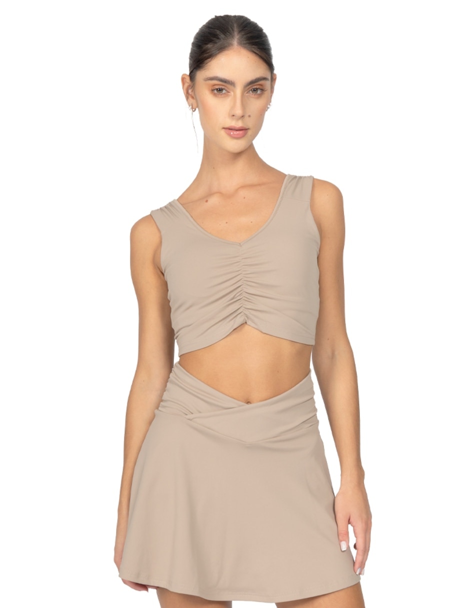 Playera tank manga cuello Redondo para mujer 1