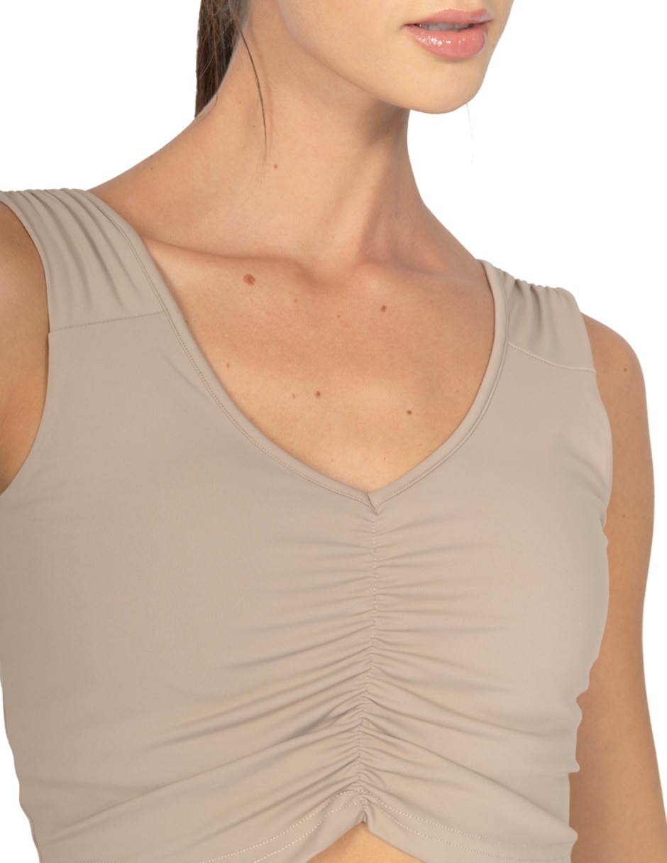 Playera tank manga cuello Redondo para mujer 5