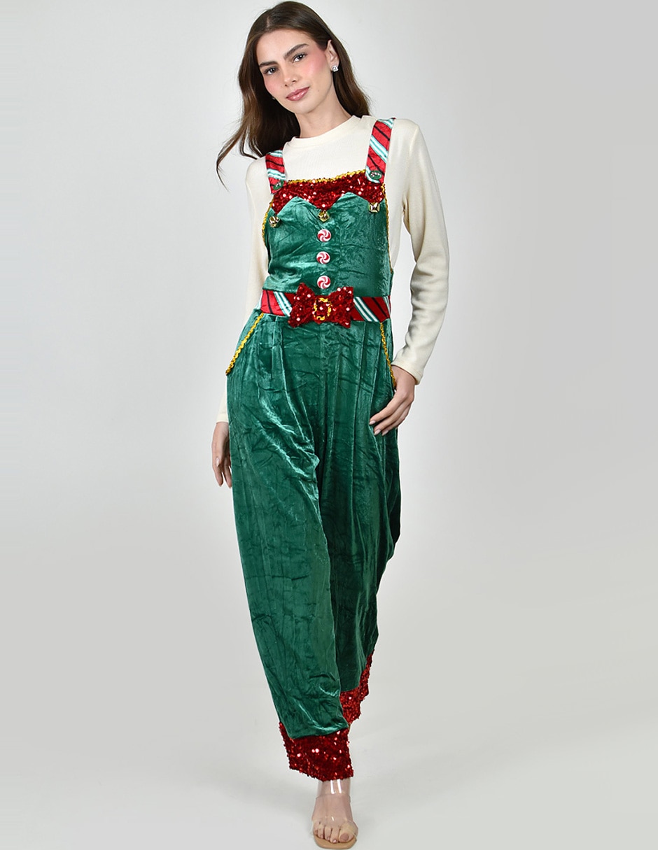 Jumpsuit No aplica de Poliéster Casual estampado Navideño para mujer Jumpsuit No aplica de Poliéster Casual estampado Navideño para mujer