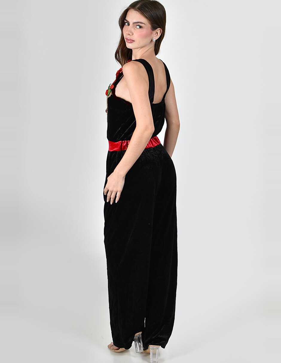 Jumpsuit No aplica de Poliéster Casual estampado Navideño para mujer 3