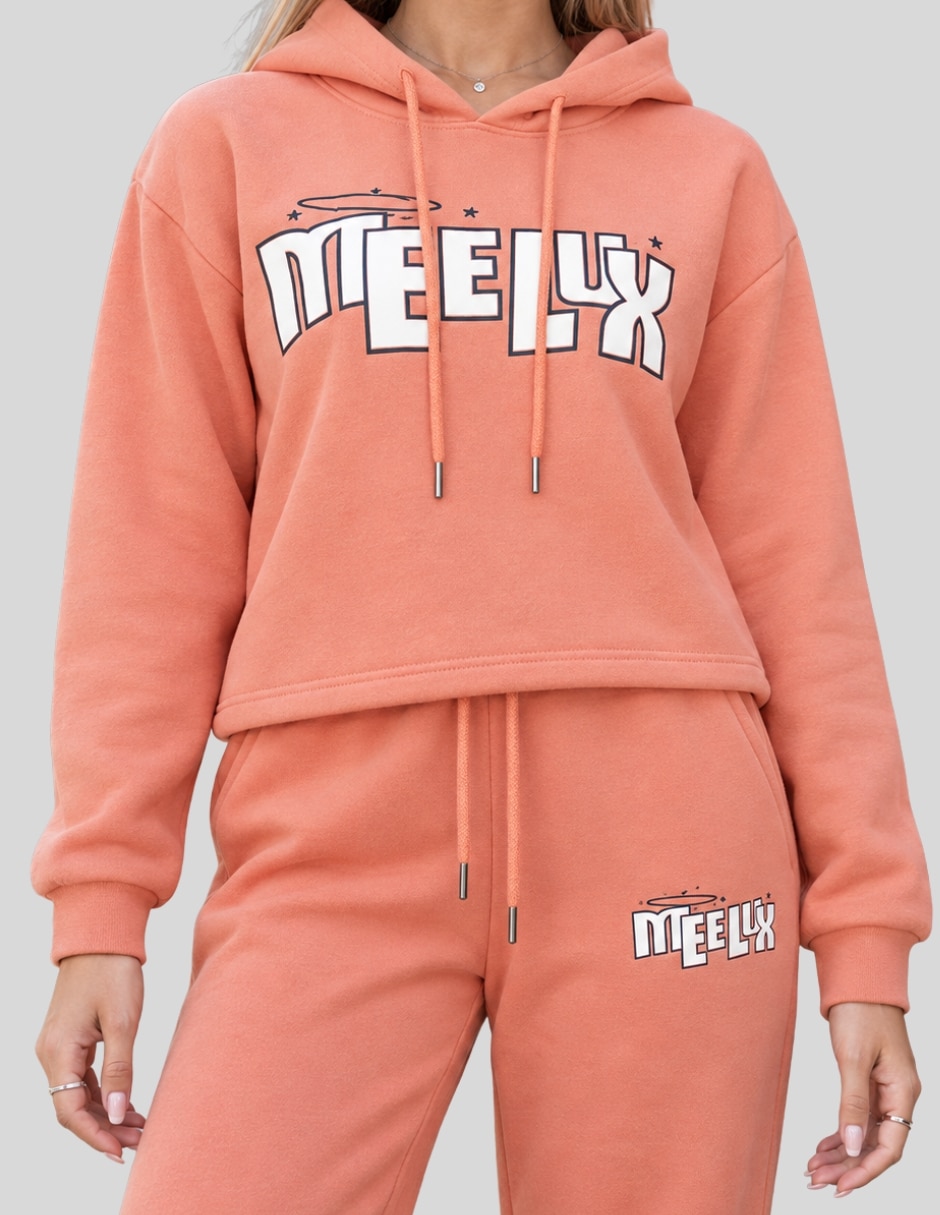 Conjunto Casual Conjunto 2 Piezas para Mujer Sudadera con Capucha y Pants de Pierna Ancha Estilo Urbano y Casual de Poliéster para No aplica Mujer 4