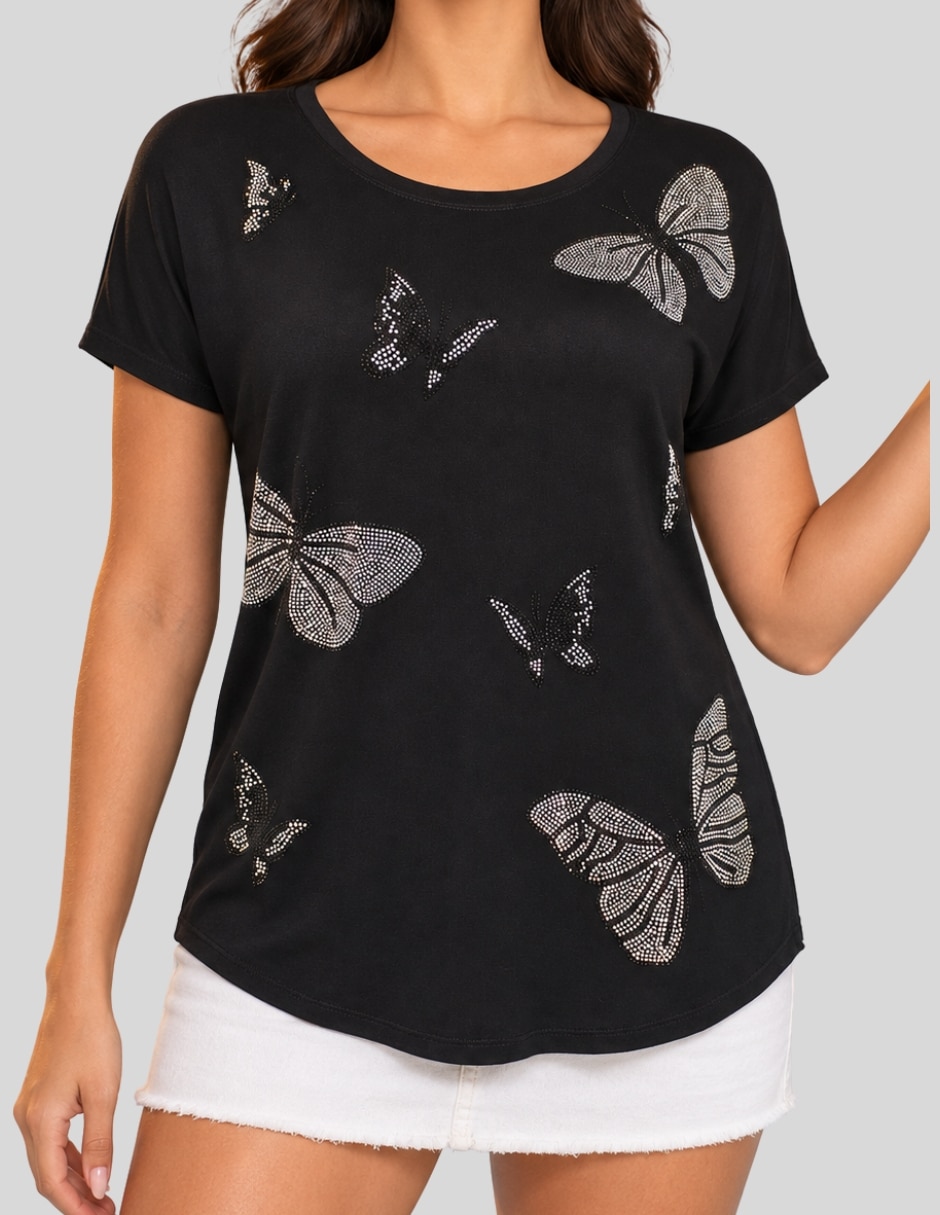 Blusa manga corta para mujer 6