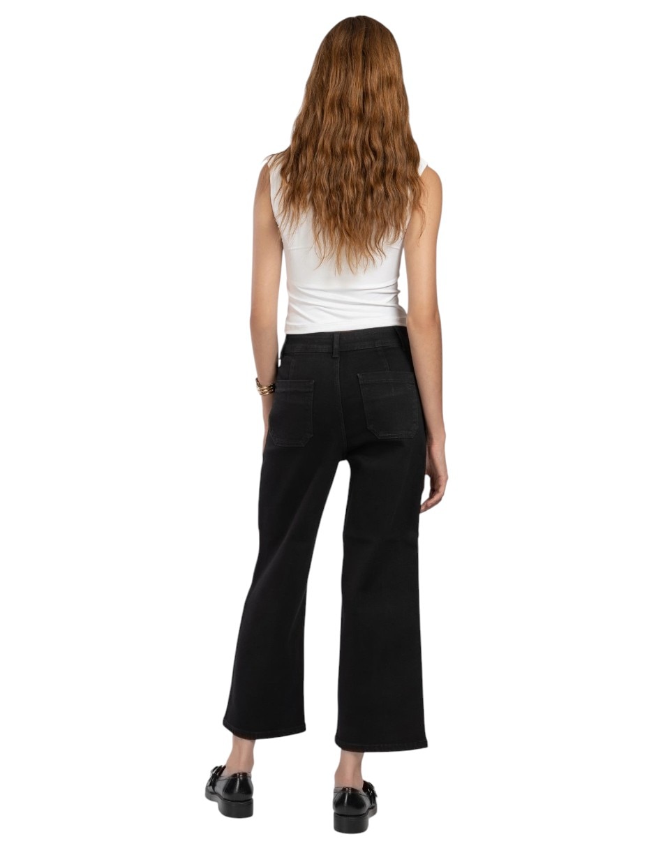 Jeans coulotte amplio para mujer 2