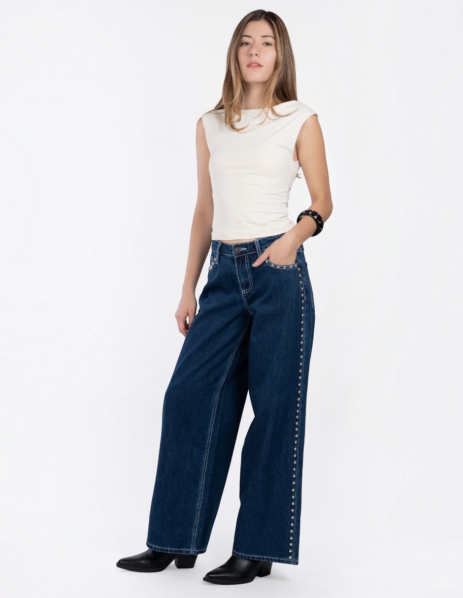 Jeans amplio para mujer 2
