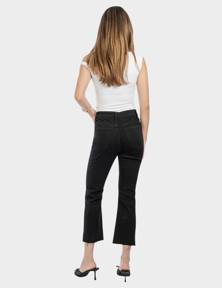 Jeans flare cropped para mujer 2