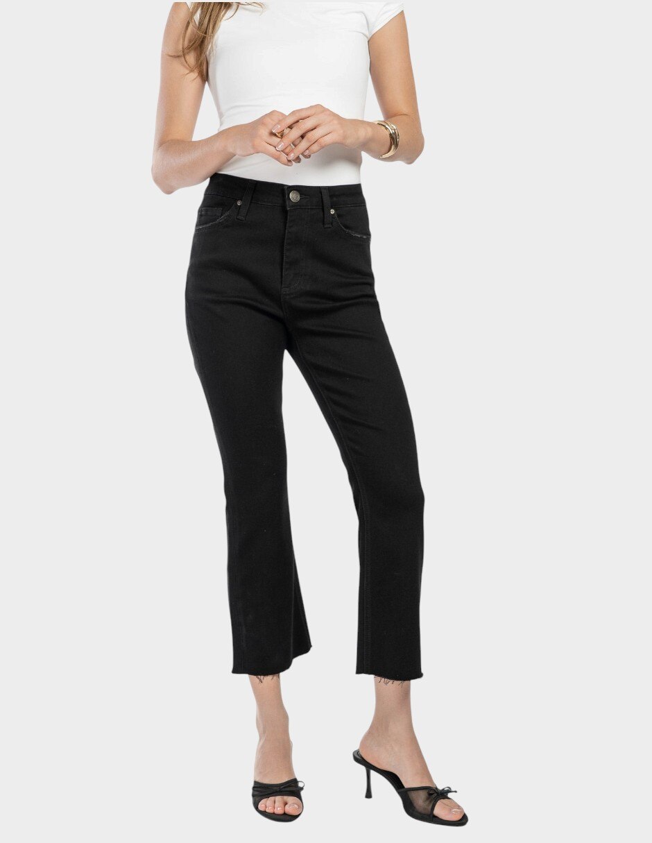 Jeans flare cropped para mujer 4