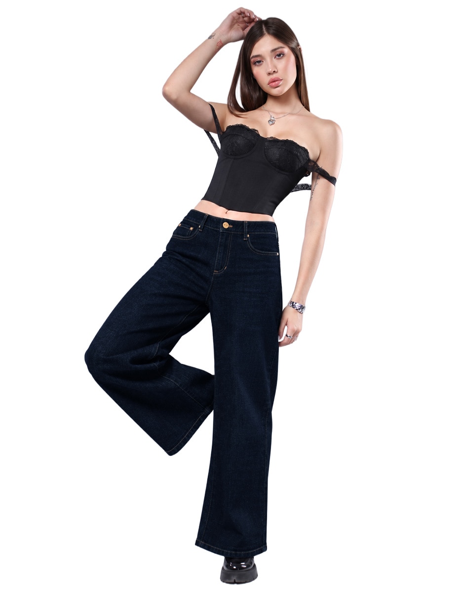 Jeans relaxed straight para mujer 2