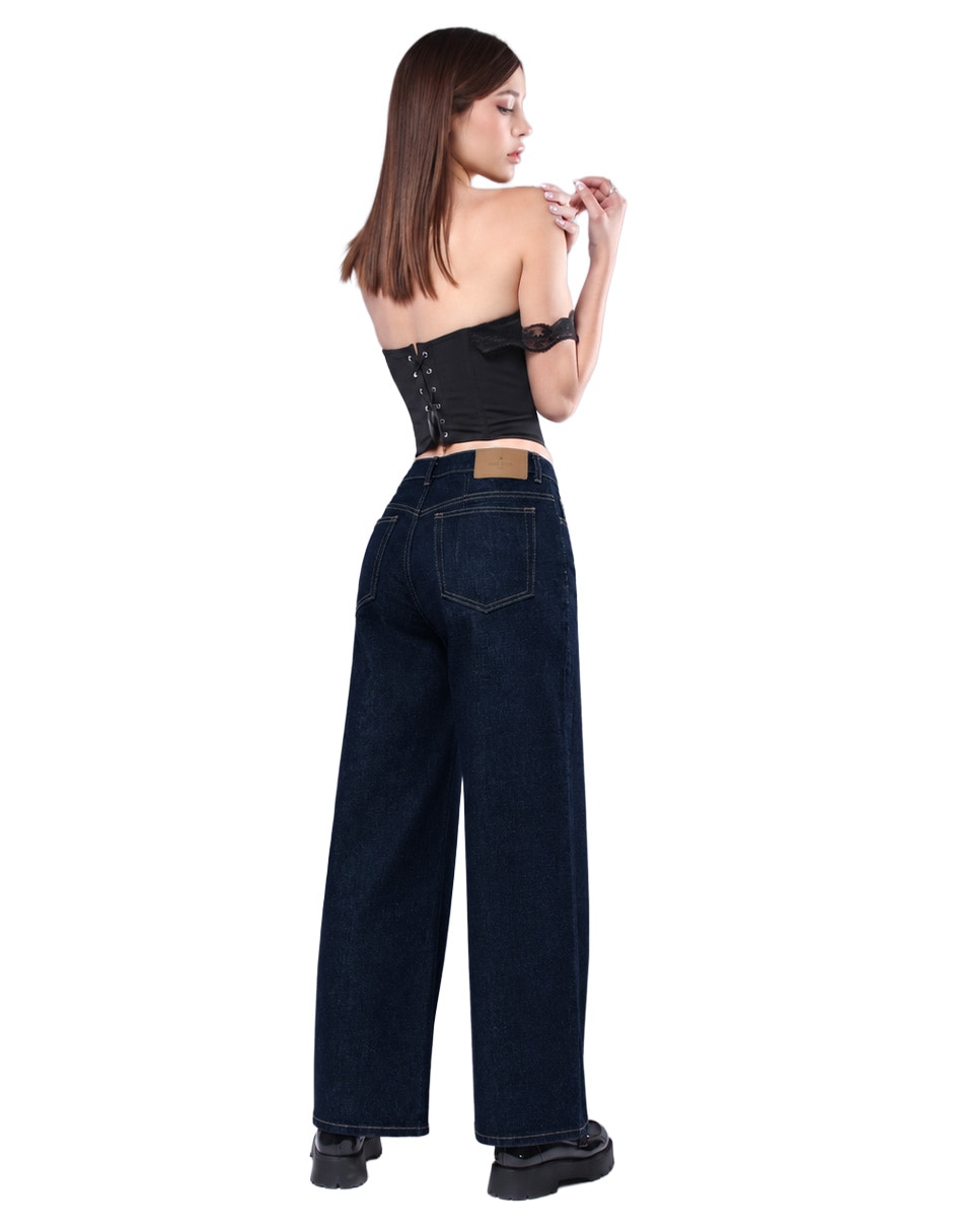 Jeans relaxed straight para mujer 3