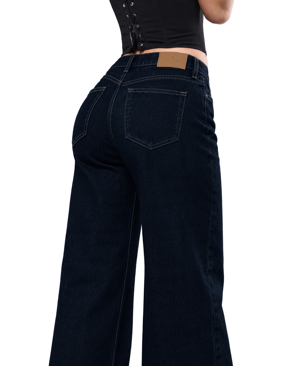 Jeans relaxed straight para mujer 4