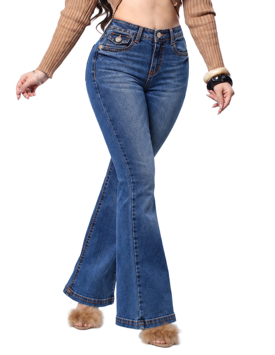 Jeans boot cintura baja para mujer Jeans boot cintura baja para mujer