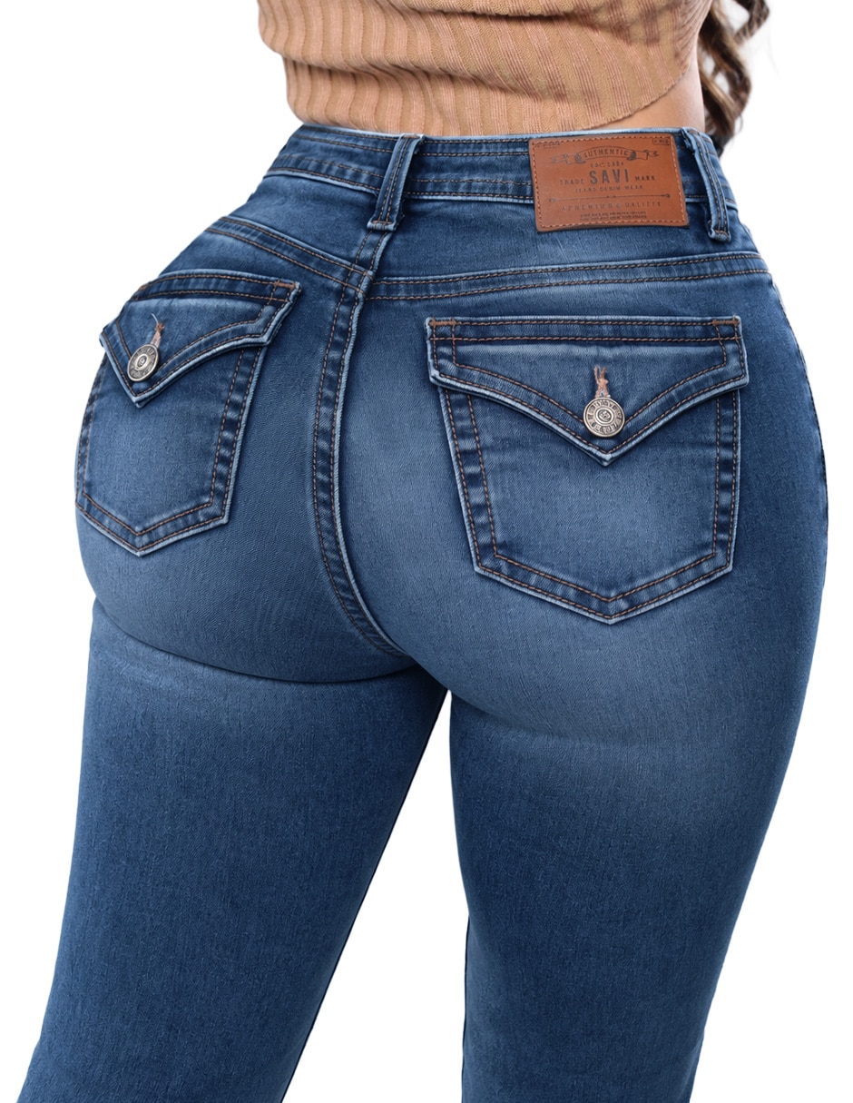 Jeans boot cintura baja para mujer 3