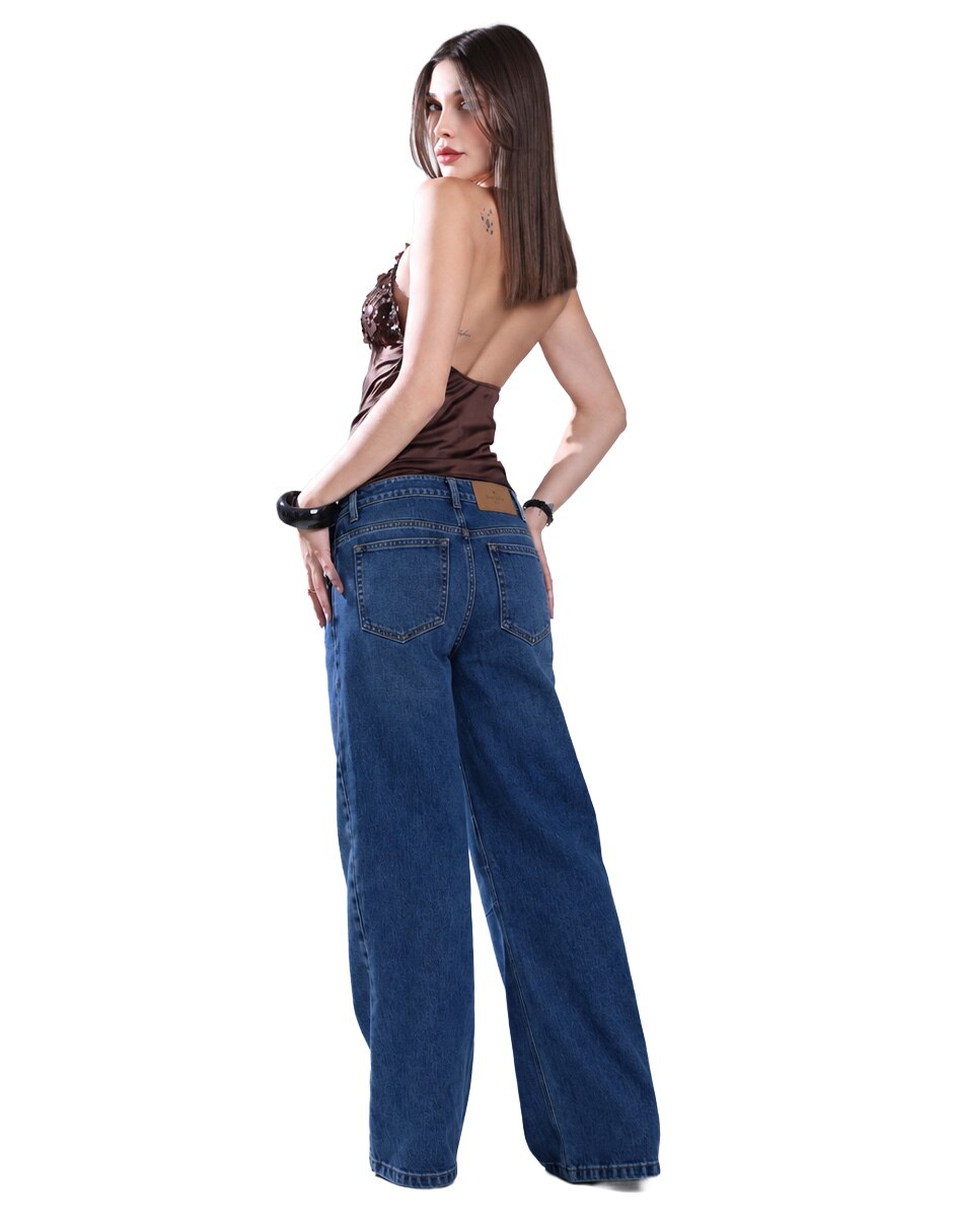 Jeans relaxed straight para mujer 3