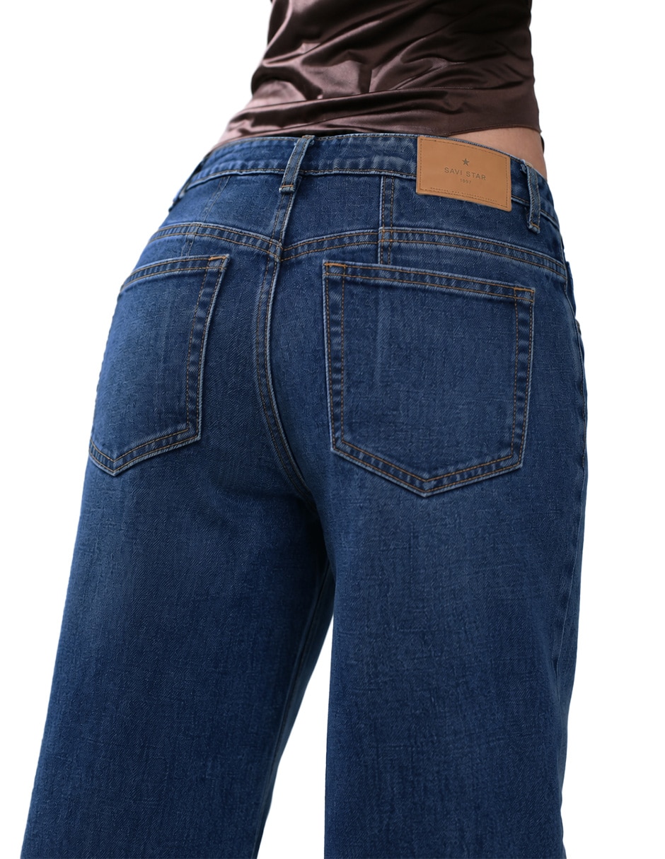 Jeans relaxed straight para mujer 4